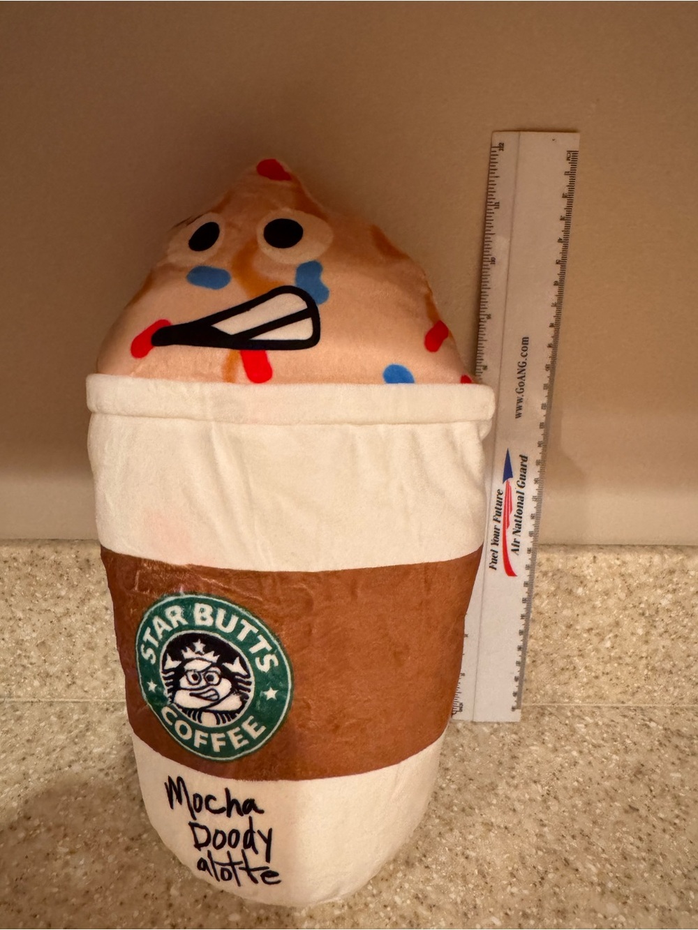 Funny Junk Food Doody Starbucks Mocha Doodly Latte Plush Coffee Cup Gag Gift